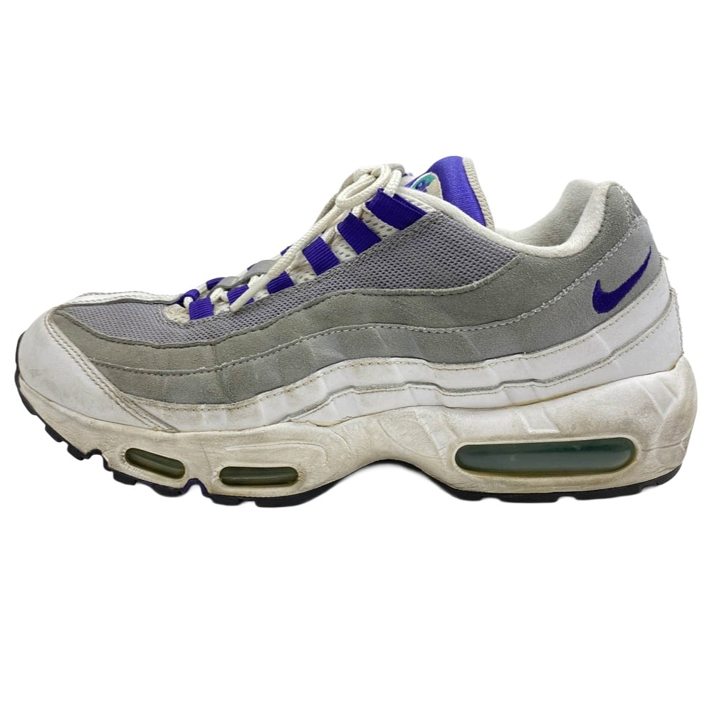NIKE ナイキ 2015年製 554970-151 Air Max 95 Original White Court Purple Emerald Green Wolf Grey エアマックス95 OG ホワイト コートパープル グレープグラデ【中古】