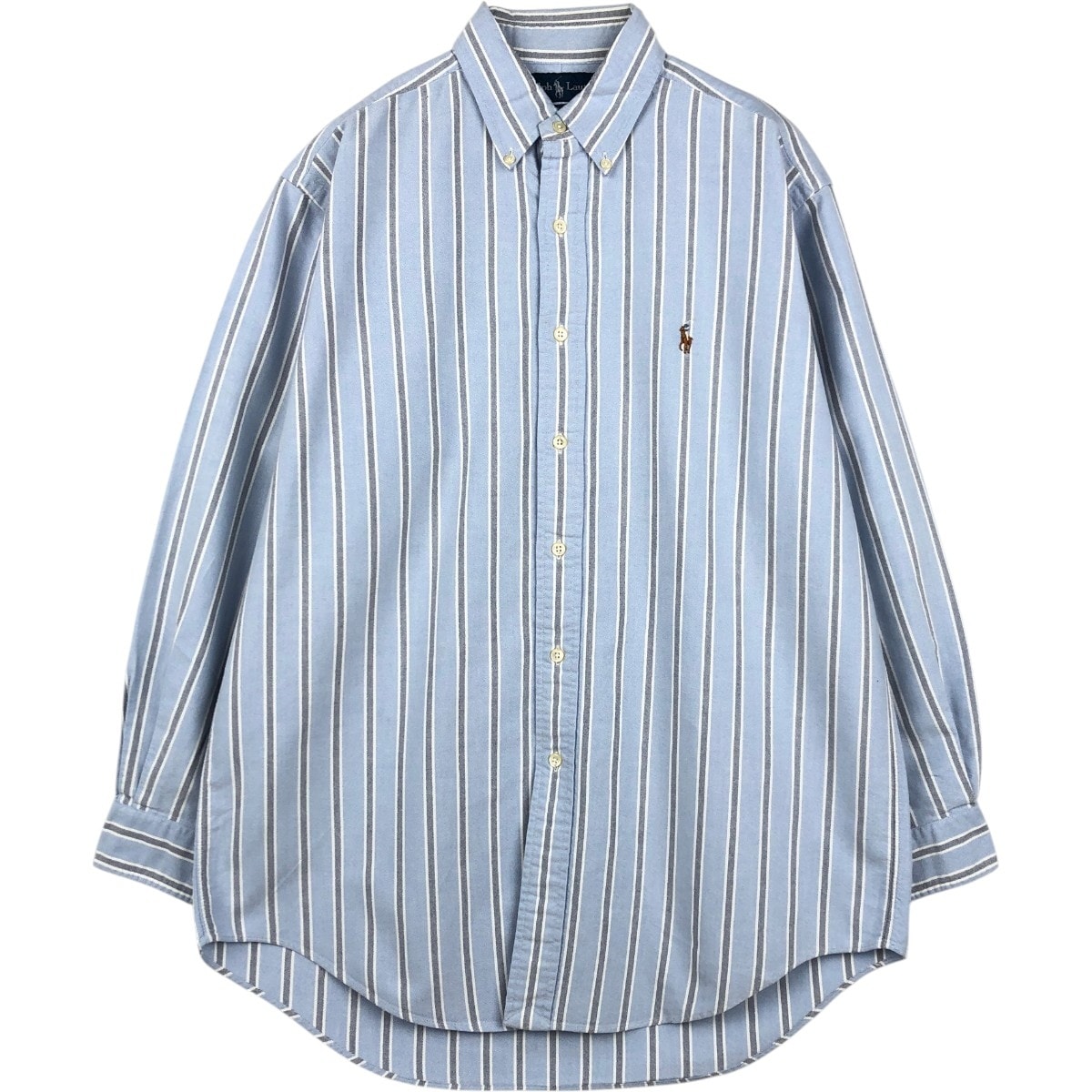 古着 ラルフローレン Ralph Lauren YARMOUTH 長袖 ボタンダウンストライプシャツ メンズXL相当/eaa678097
