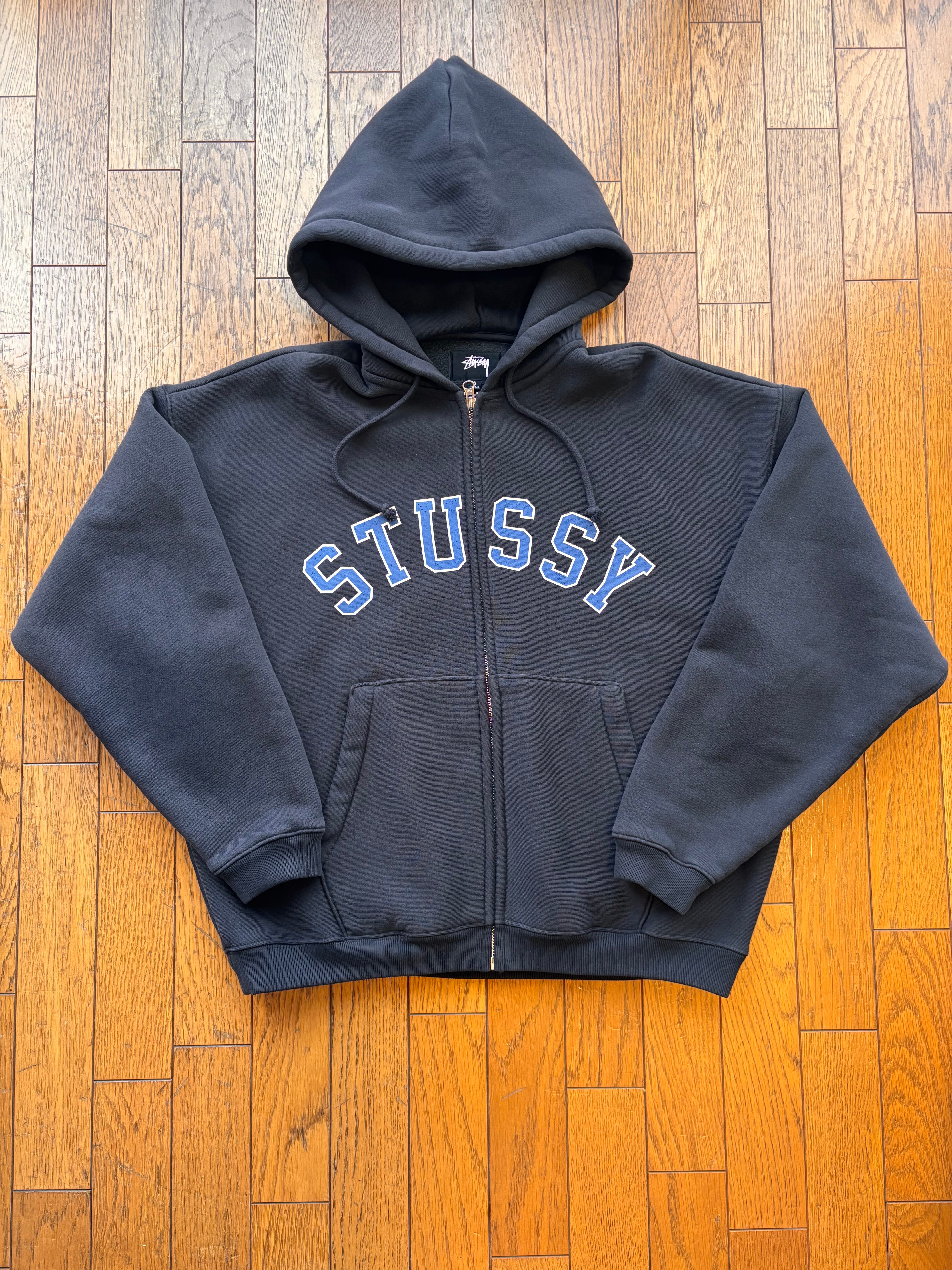 Stussy Faded Graphic Zip Hoodie "Washed Black"