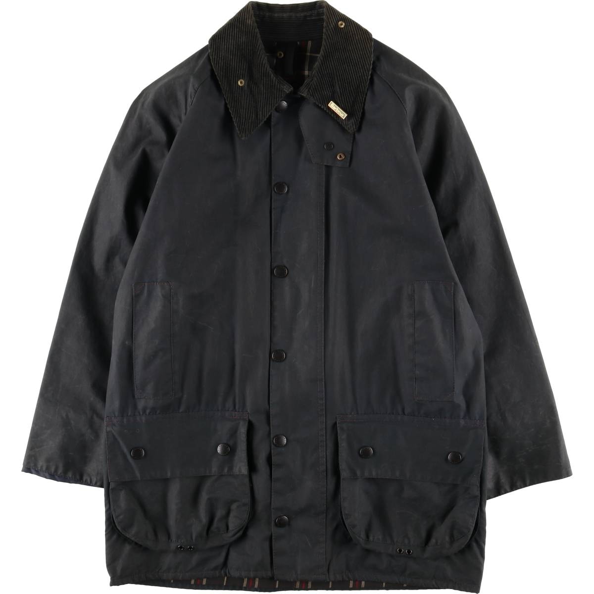 古着 00年代 バブアー Barbour BEAUFORT ビューフォート 旧3ワラント バッジ付き オイルド ハンティングジャケット 英国製 C38 メンズM相当/eaa615086