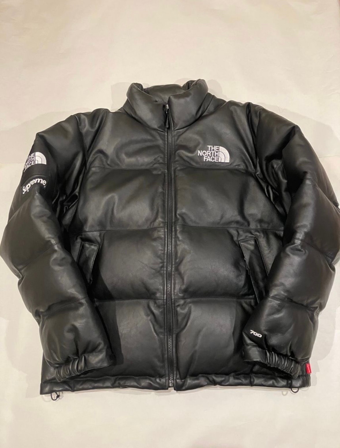 Supreme x The North Face Leather Nuptse Jacket "Black"