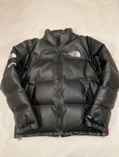 Supreme x The North Face Leather Nuptse Jacket "Black"