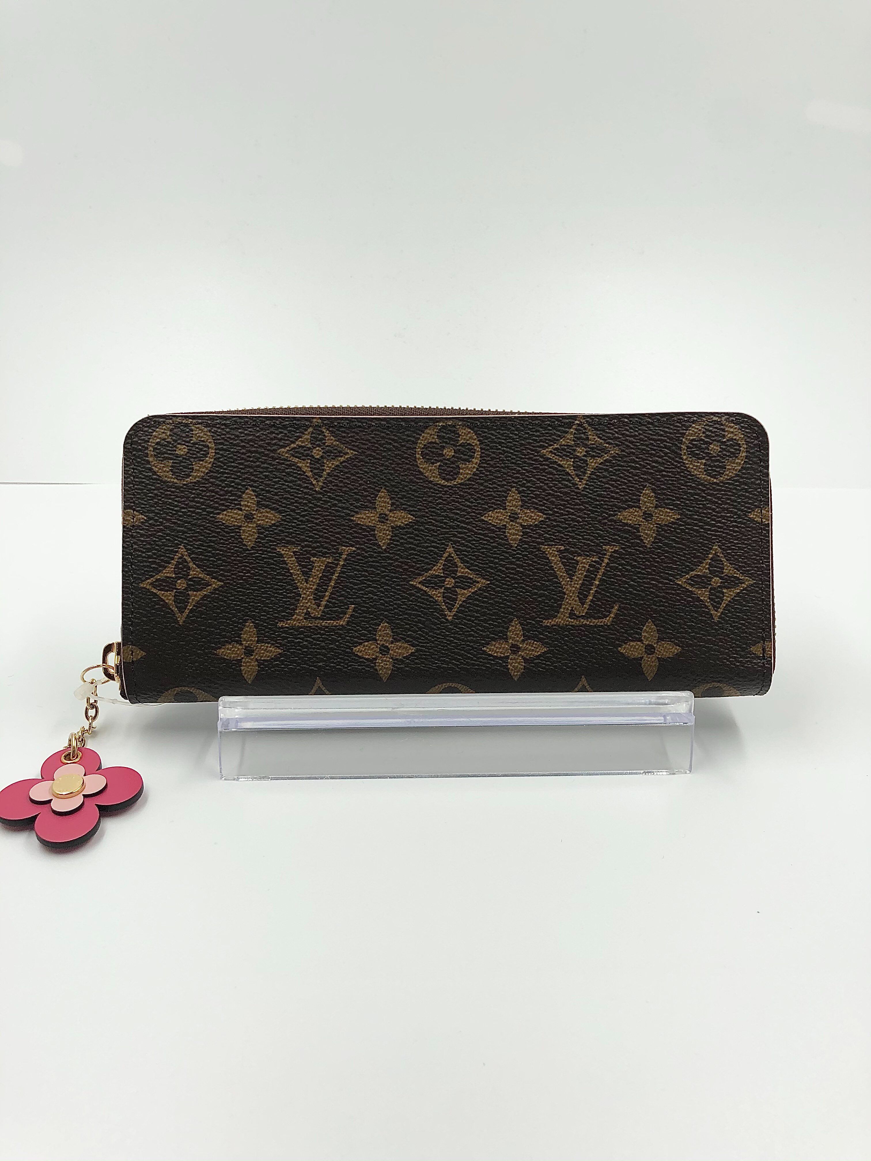 Louis Vuitton Monogram Portefeuille Clemence Blooming Flower "Hot Pink"