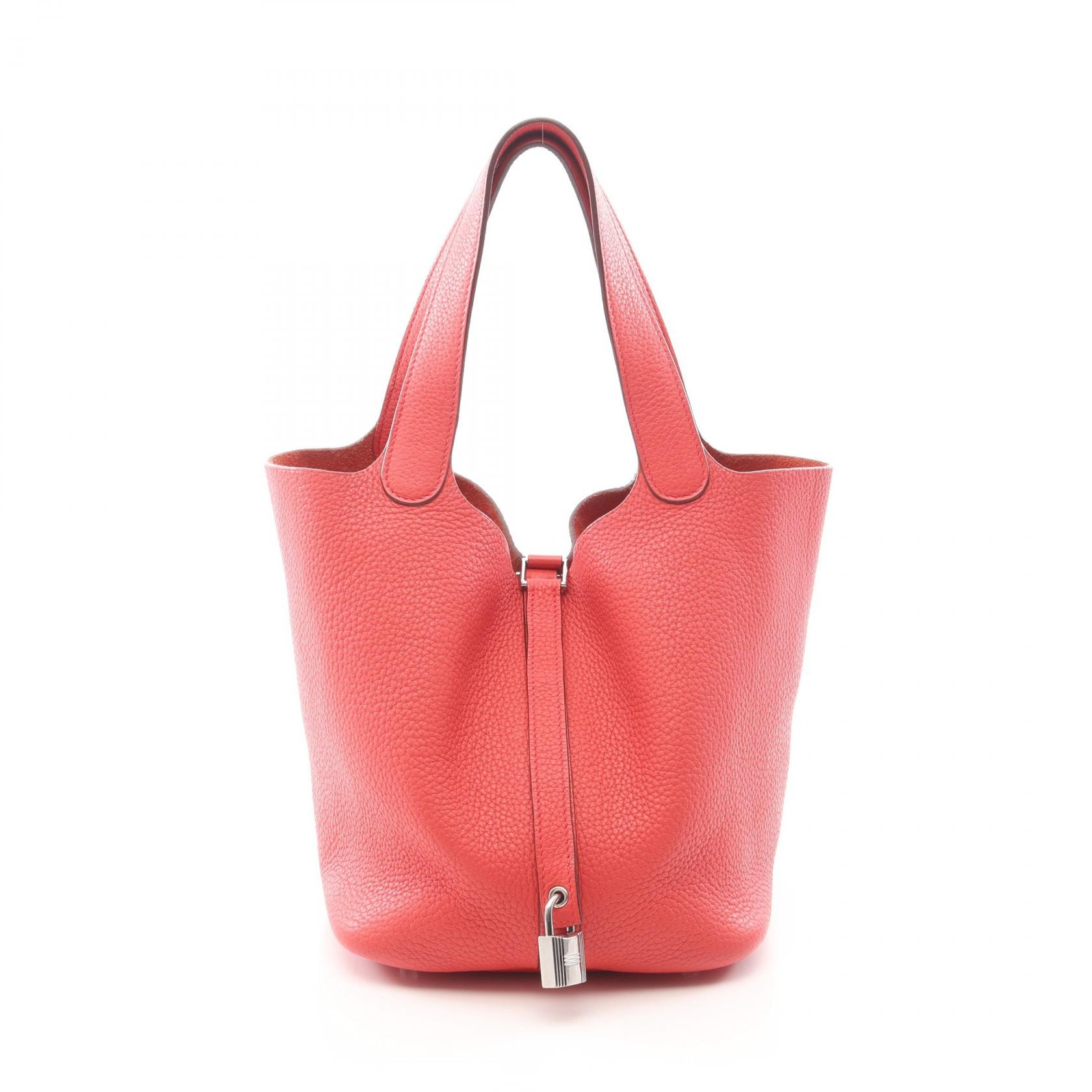 エルメス HERMES ピコタンロックMM ハンドバッグ バッグ レザー トリヨンクレマンス トリヨンクレマンス ブーゲンビリア □N刻印(2010年製造) レディース ピンク系 【中古】