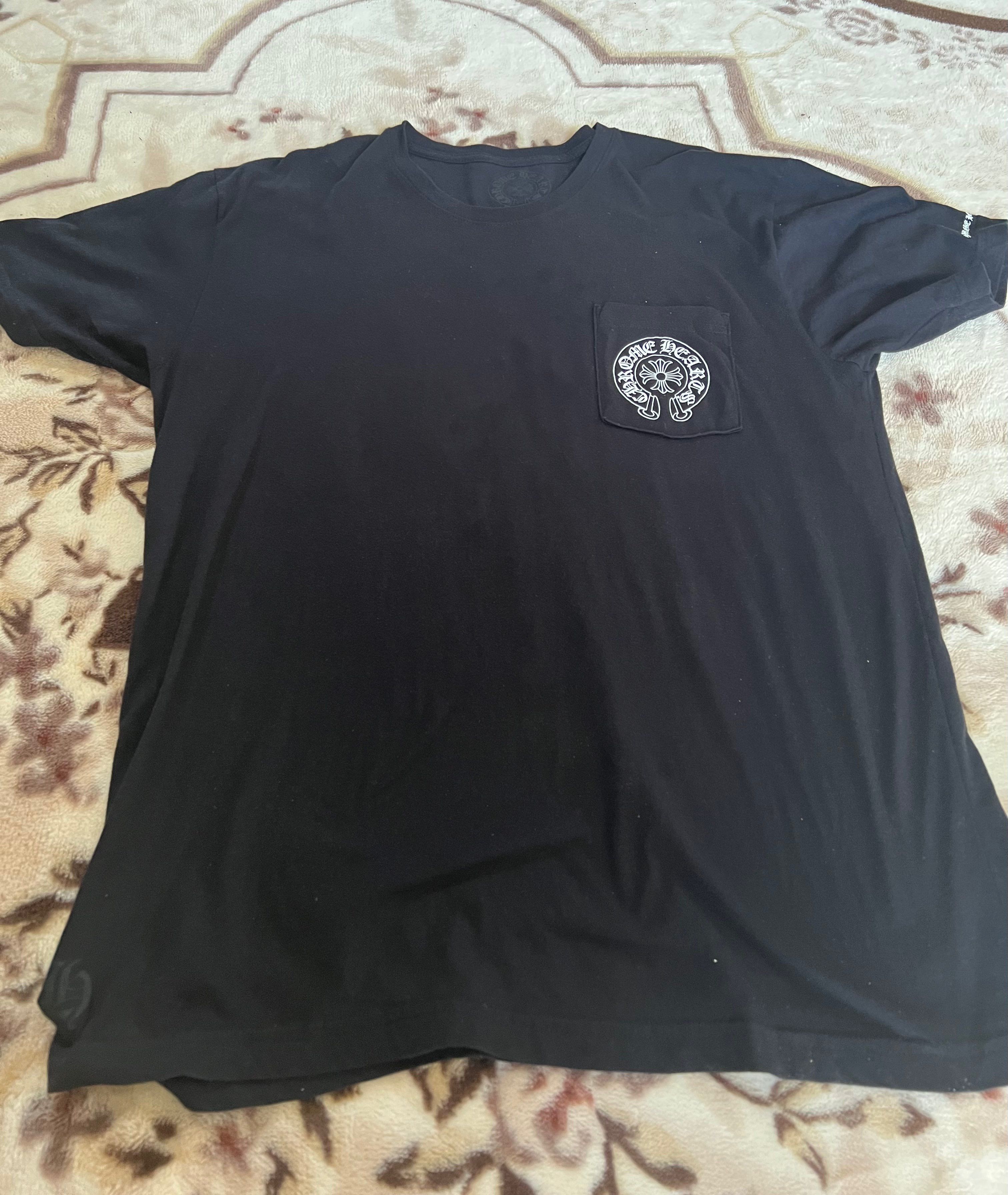 Chrome Hearts Horse Shoe Logo Pocket T-Shirt Fuck You "Black"