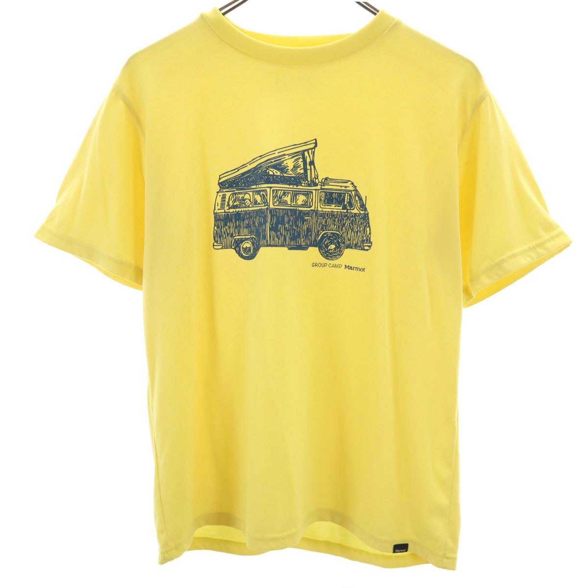 MARMOT マーモット プリント 半袖 Tシャツ S イエロー Mountain Limited アウトドア