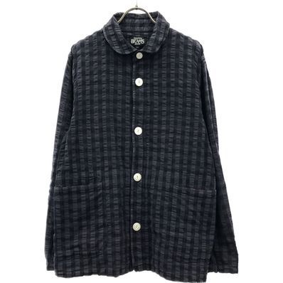 BEAMS ビームス チェック柄 シャツ ジャケット L ブラック系