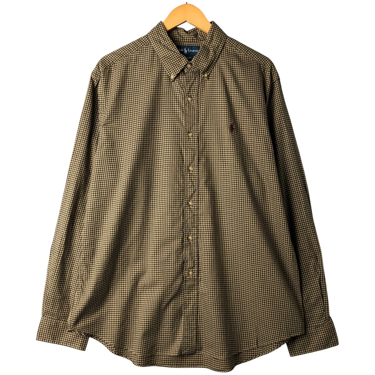 古着 ラルフローレン Ralph Lauren CLASSIC FIT ギンガムチェック 長袖 ボタンダウンチェックシャツ メンズXL相当/eaa597072