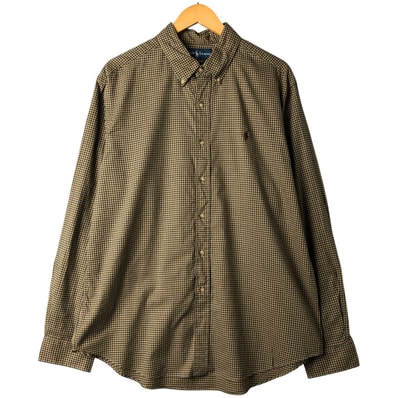 古着 ラルフローレン Ralph Lauren CLASSIC FIT ギンガムチェック 長袖 ボタンダウンチェックシャツ メンズXL相当/eaa597072