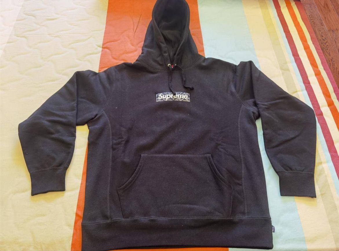 Supreme Bandana Box Logo Hooded Sweatshirt "Black"