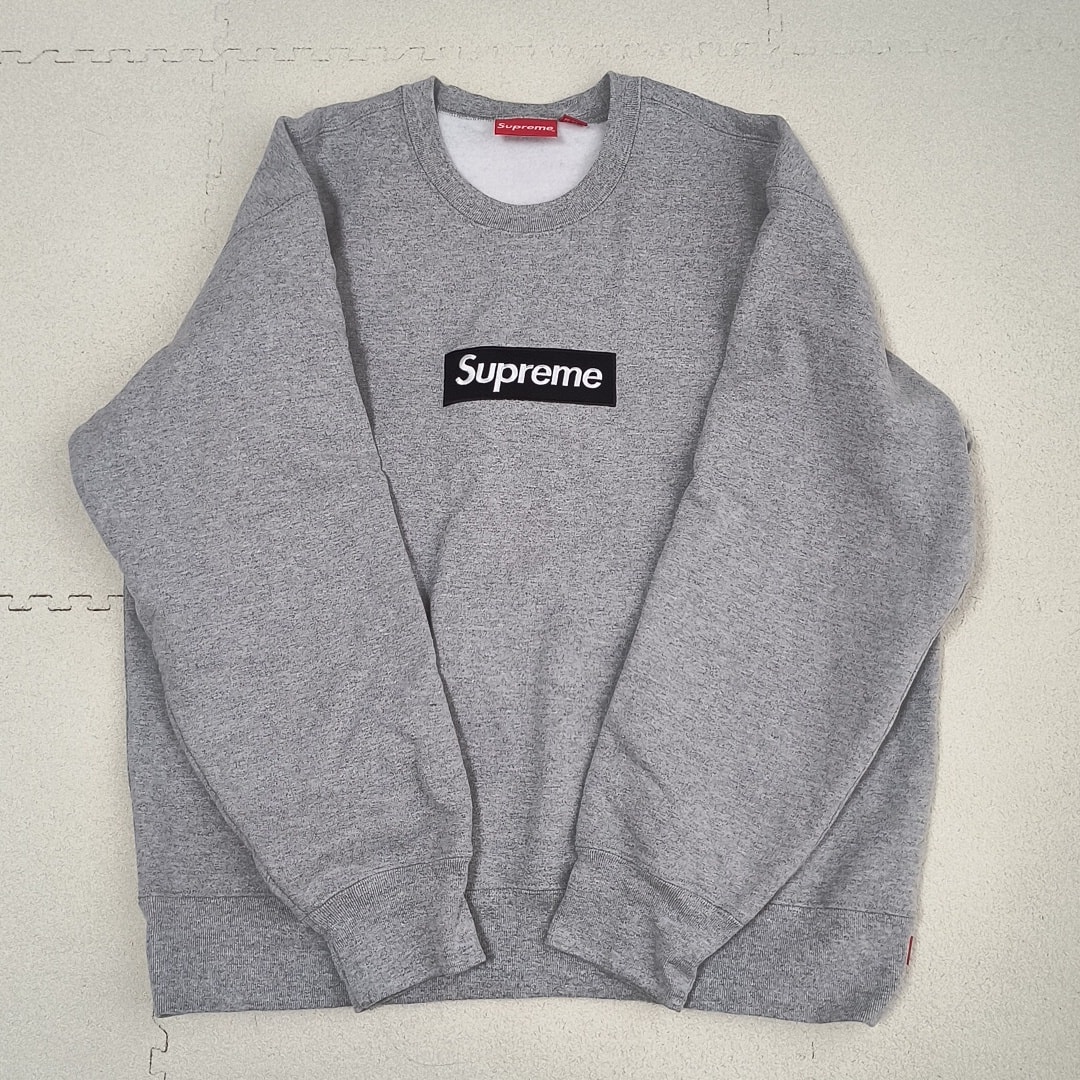 Supreme Box Logo Crewneck "Heather Grey" (22FW)