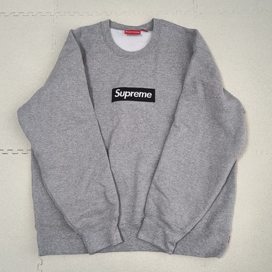 Supreme Box Logo Crewneck "Heather Grey" (22FW)