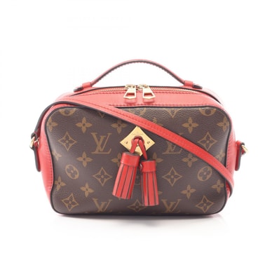 ルイ・ヴィトン LOUIS VUITTON サントンジュ ショルダーバッグ バッグ PVCコーティングキャンバス レザー モノグラム コクリコ レディース ブラウン系 / レッド系 M43556 【中古】