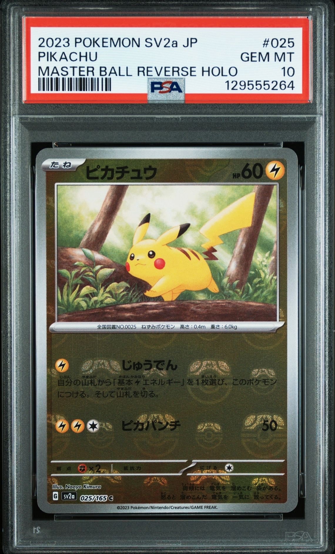 ピカチュウ C: マスターボールミラー (マスボピカチュウ) [SV2a 025/165](強化拡張パック「ポケモンカード151」)