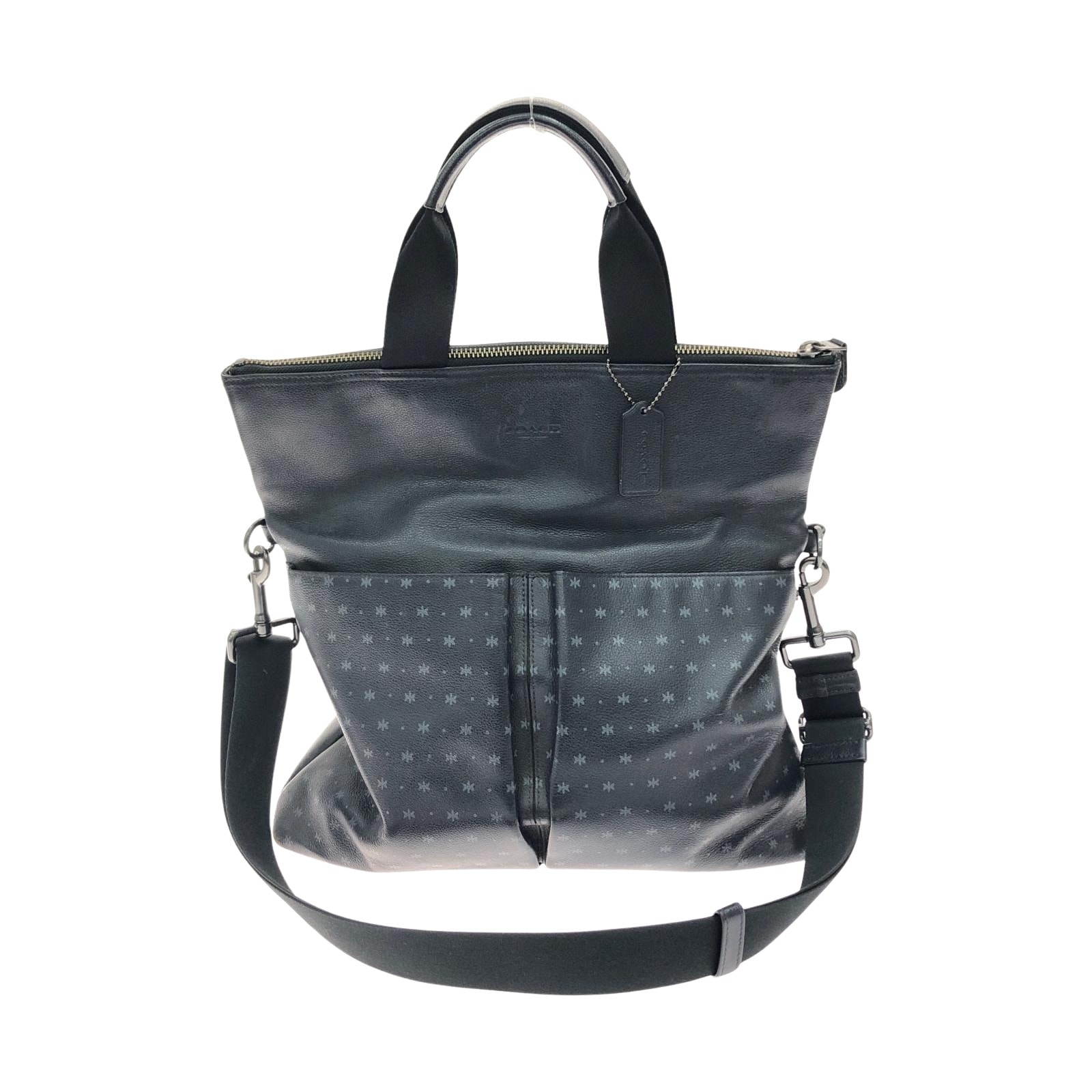 COACH コーチ レディース ショルダートート チャールズ フォールドオーバー ブルースタードット F59309 ネイビー