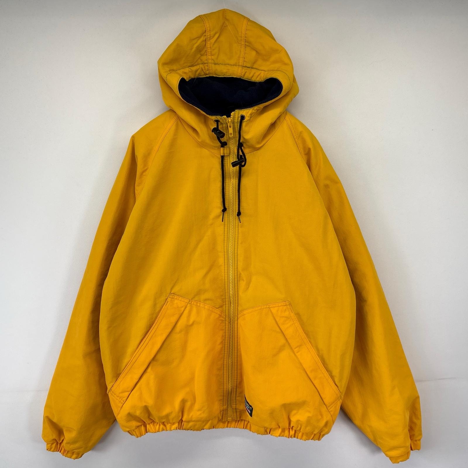 古着 80's/80年代 ヴィンテージ エルエルビーン L.L.Bean ジャケット フリースライナー ワンポイントロゴ フルジップ ブルゾン イエロー メンズ