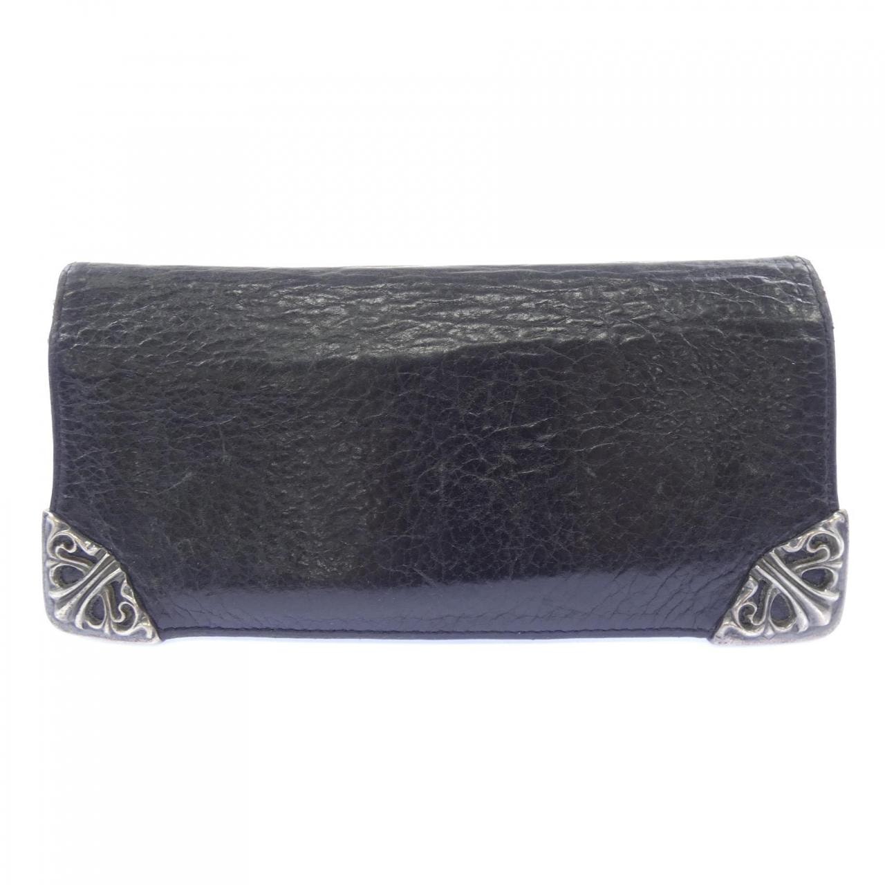 Chrome Hearts Single Fold Long Wallet Tips "Black"