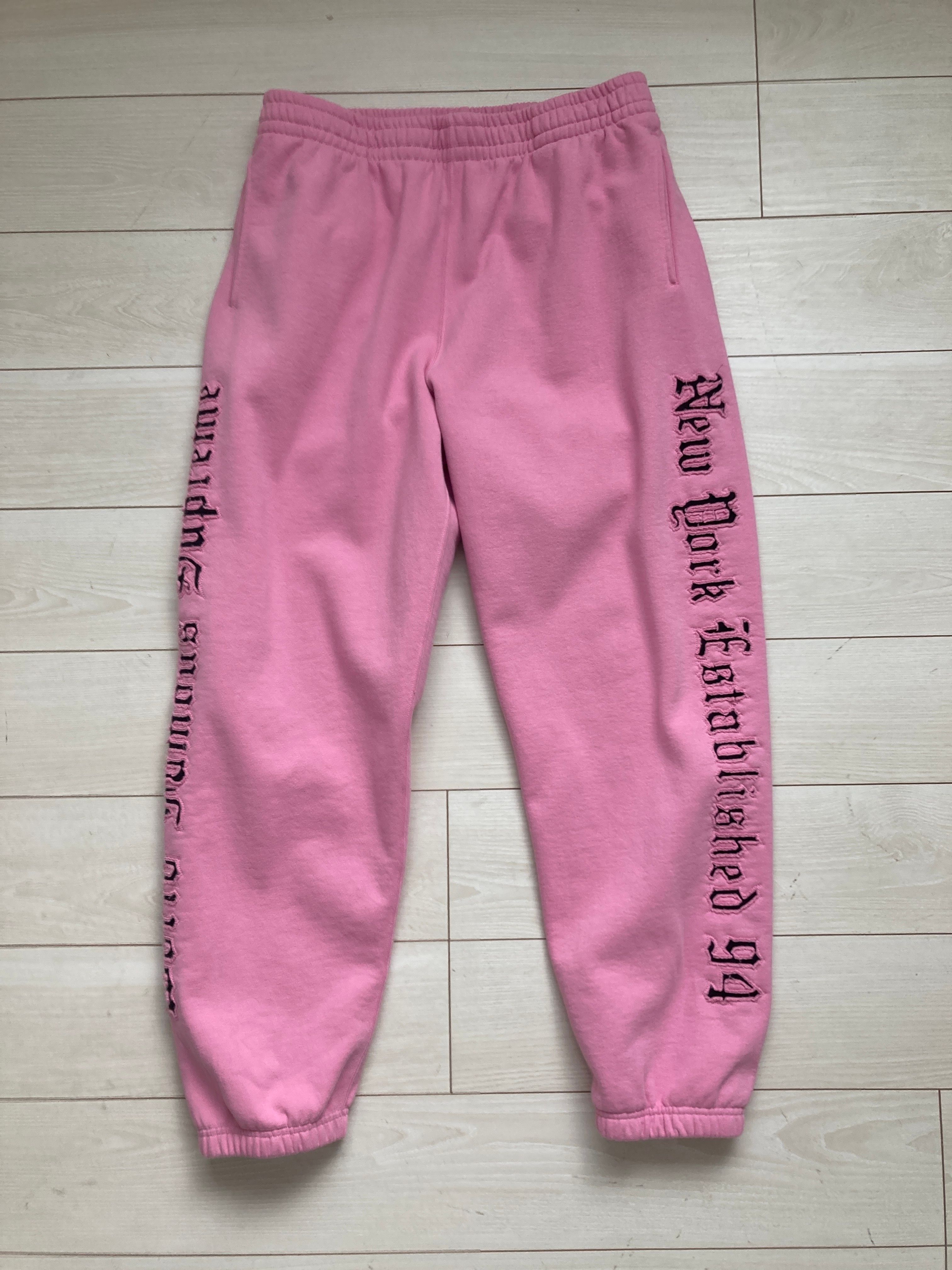 Supreme Contrast Cutout Sweatpant "Pink"