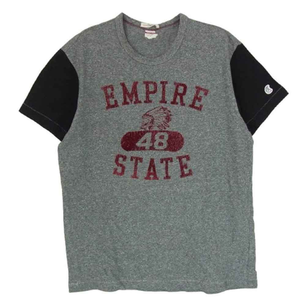 Champion チャンピオン Tシャツ TODD SNYDER EMPIRE トッド・スナイダー カナダ製 ランタグ 復刻 半袖 Tシャツ グレー系 S【中古】