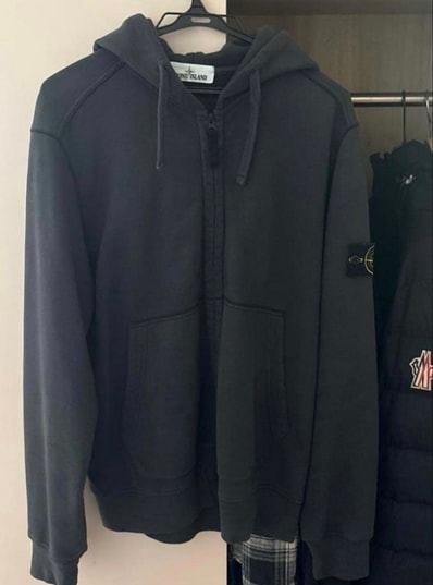 Stone Island Organic Cotton Hoodie "Blue"
