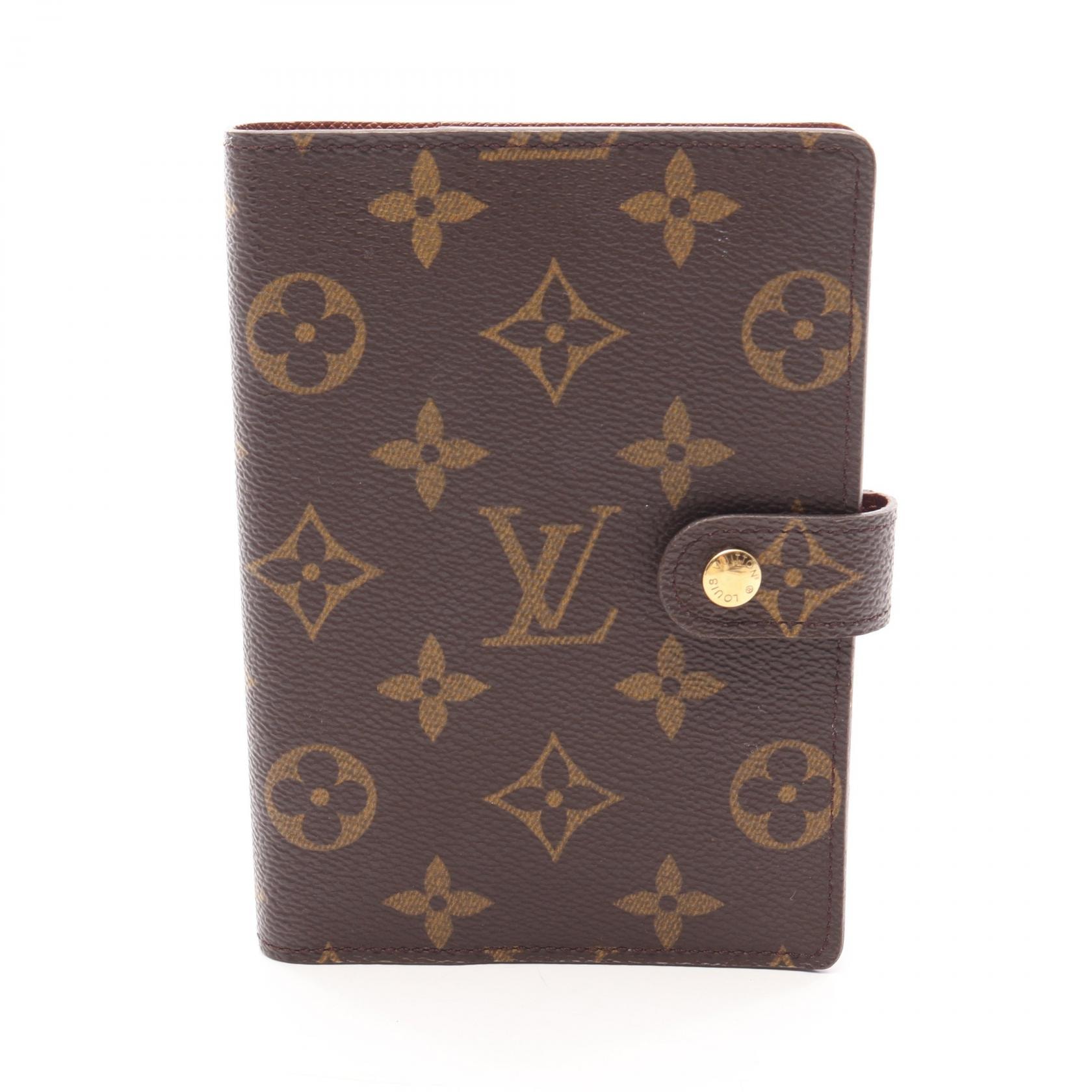 ルイ・ヴィトン LOUIS VUITTON アジェンダPM モノグラム 手帳カバー アクセサリー PVC レディース ブラウン系 R20005 【中古】