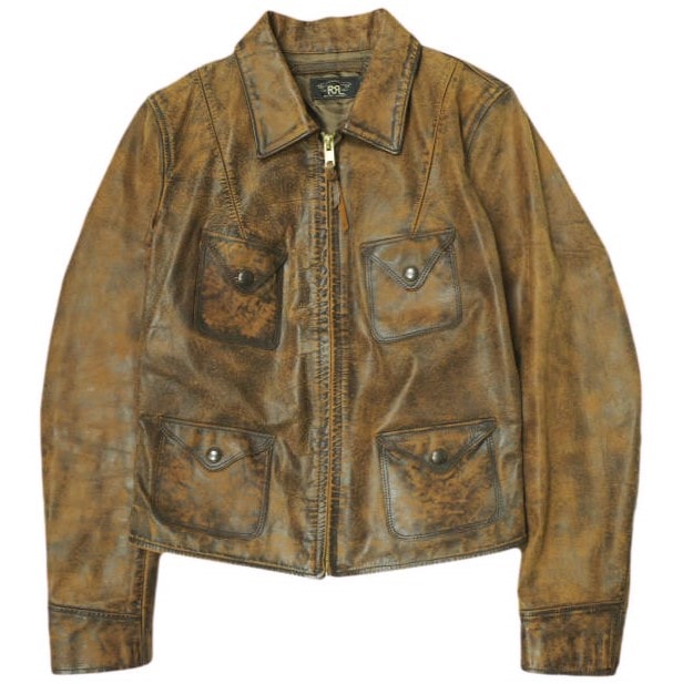 RRL ダブルアールエル フィッテド レザージャケット 282900913001 1 Brown 革ジャン Double RL ライダースジャケット レディース 定価323,400円 アウター lc31922