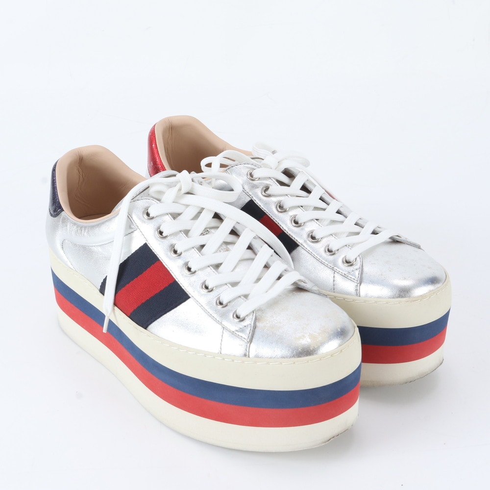 グッチ プラットフォーム 7 1/2 厚底 472933 スニーカー