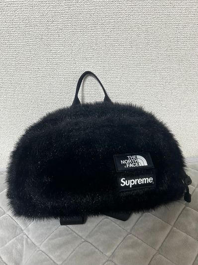 Supreme x The North Face Faux Fur Waist Bag "Black" NM82093I / NF0A5G87