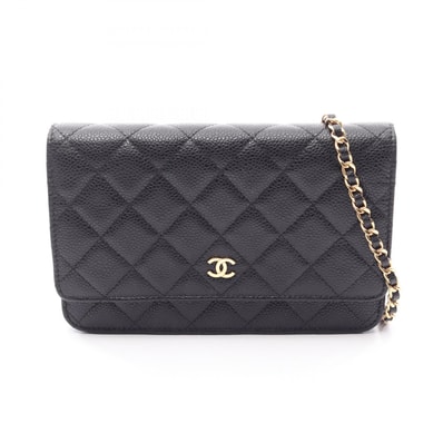 シャネル CHANEL マトラッセ ショルダーバッグ バッグ キャビアスキン(グレインドカーフ) レディース ブラック系 AP0250 【中古】