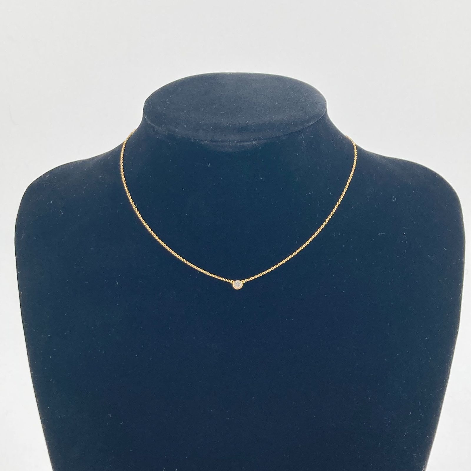 TIFFANY&CO(ティファニー) バイザヤード ダイヤモンド 750YG ネックレス 1.9g ゴールド