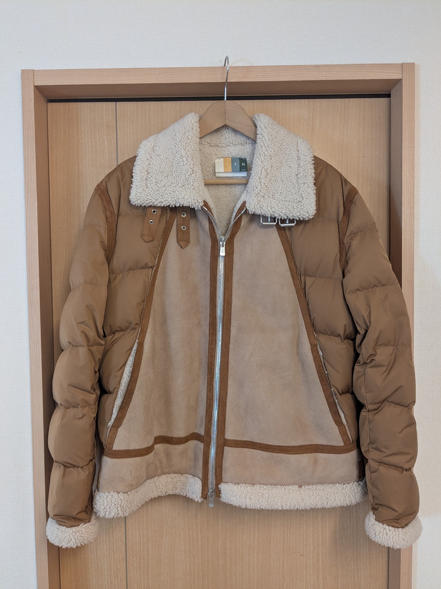 Kith Arden Shearling Combo Puffer "Beige"