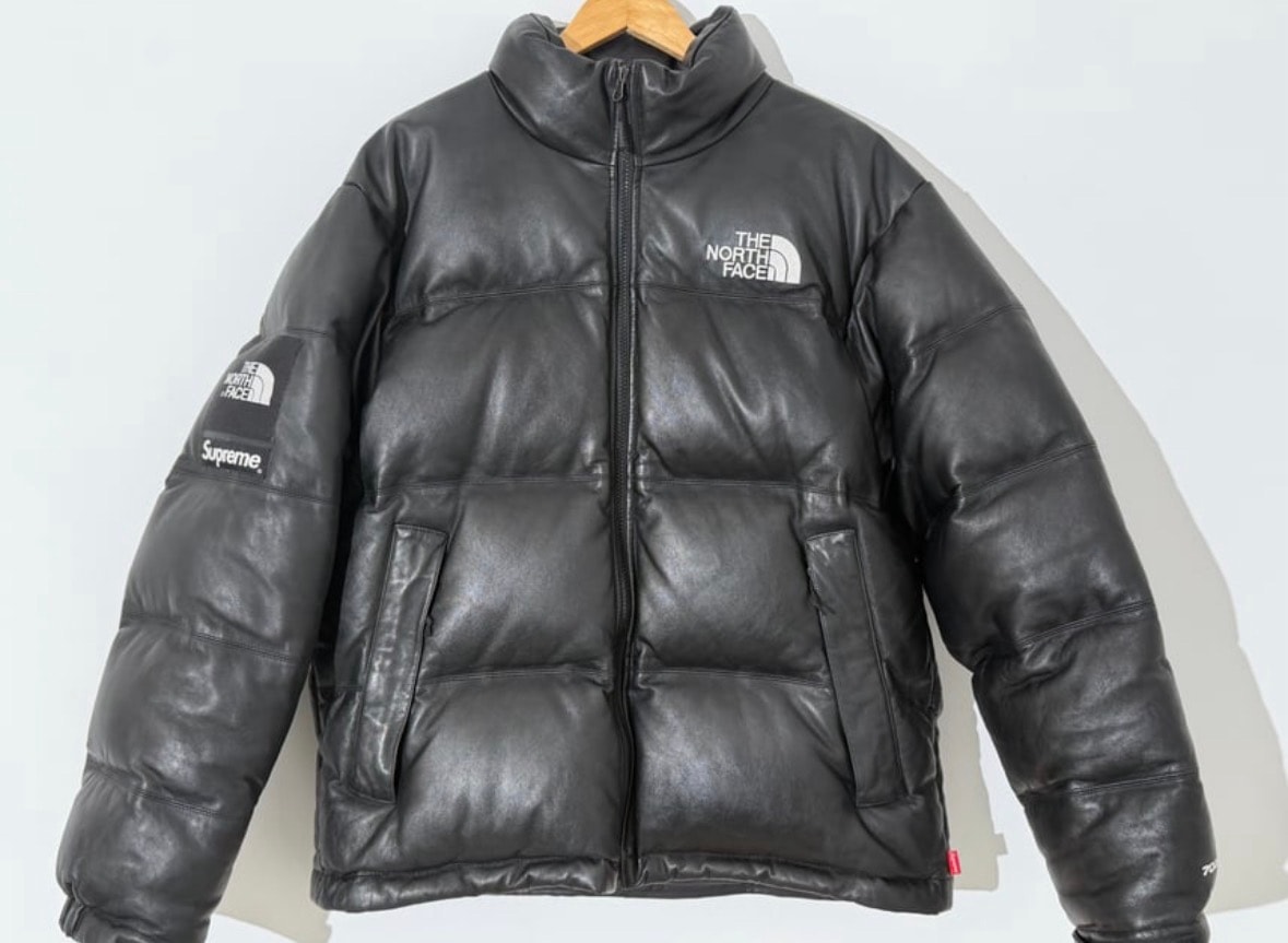 Supreme x The North Face Leather Nuptse Jacket "Black"