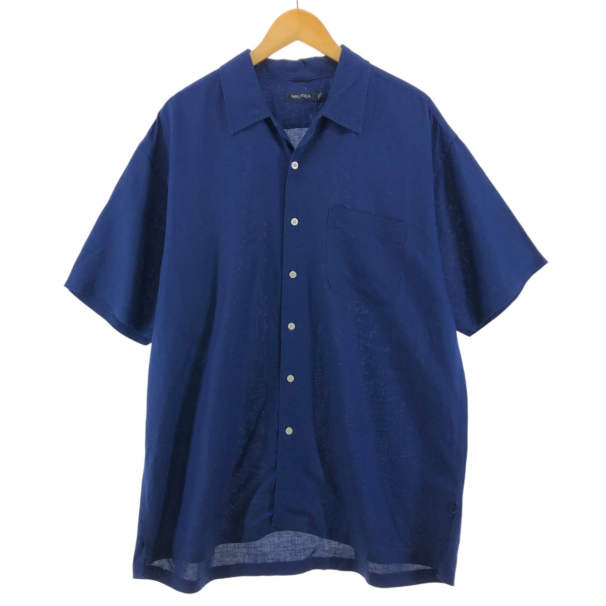 古着 00年代~ ノーティカ NAUTICA 半袖 オープンカラー リネンシャツ ボックスシャツ メンズXL相当/eaa539754