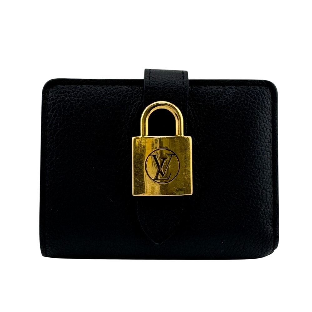 ルイヴィトン LOUIS VUITTON 二つ折り財布 ポルトフォイユ ロウキー コンパクト コンパクトウォレット M12408 ブラック