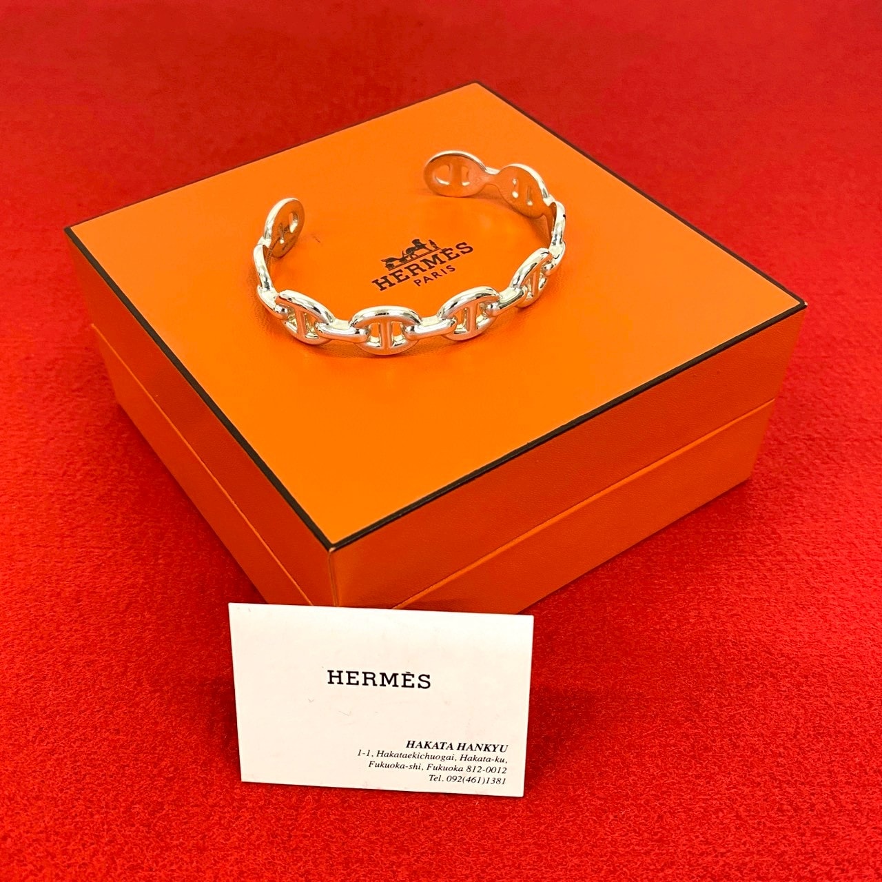 HERMES エルメス アンシェネ バングル シルバー925 バングル シルバー
 25195