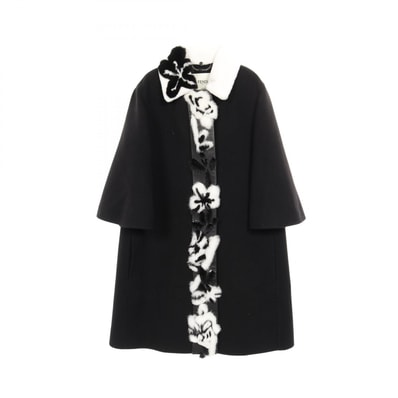 フェンディ FENDI 衣料品 アウター カシミヤ ミンク レディース ブラック系 / ホワイト系 【中古】