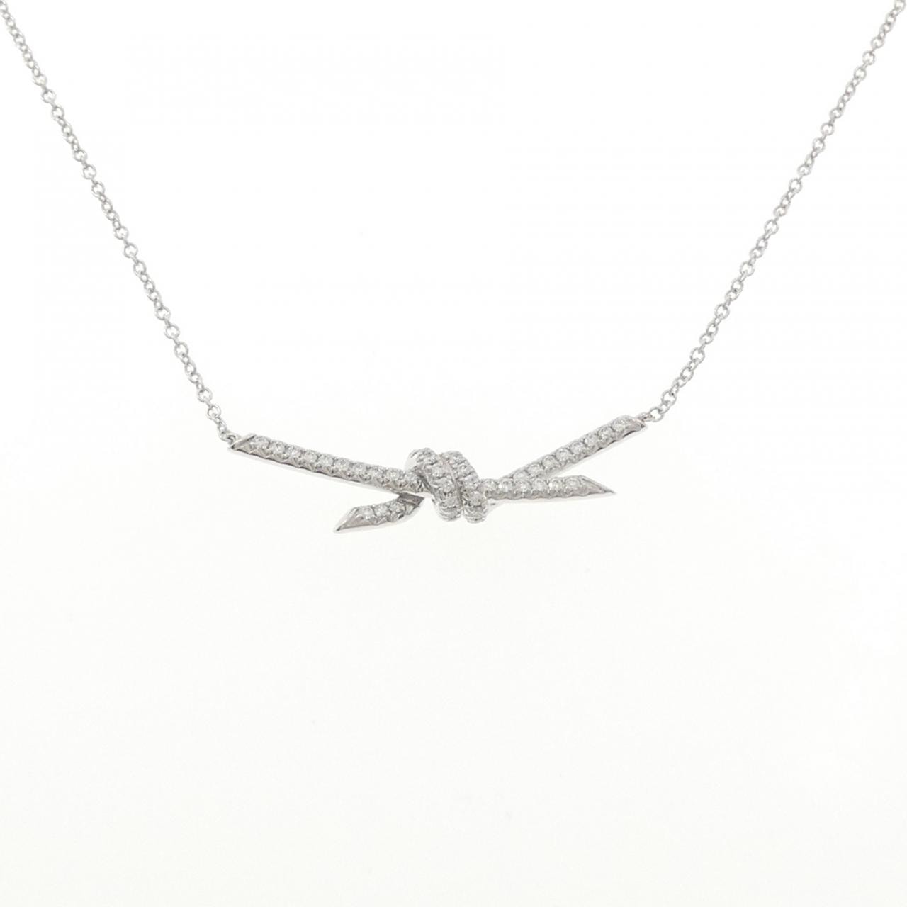 ティファニー ノット ネックレス 0.38CT