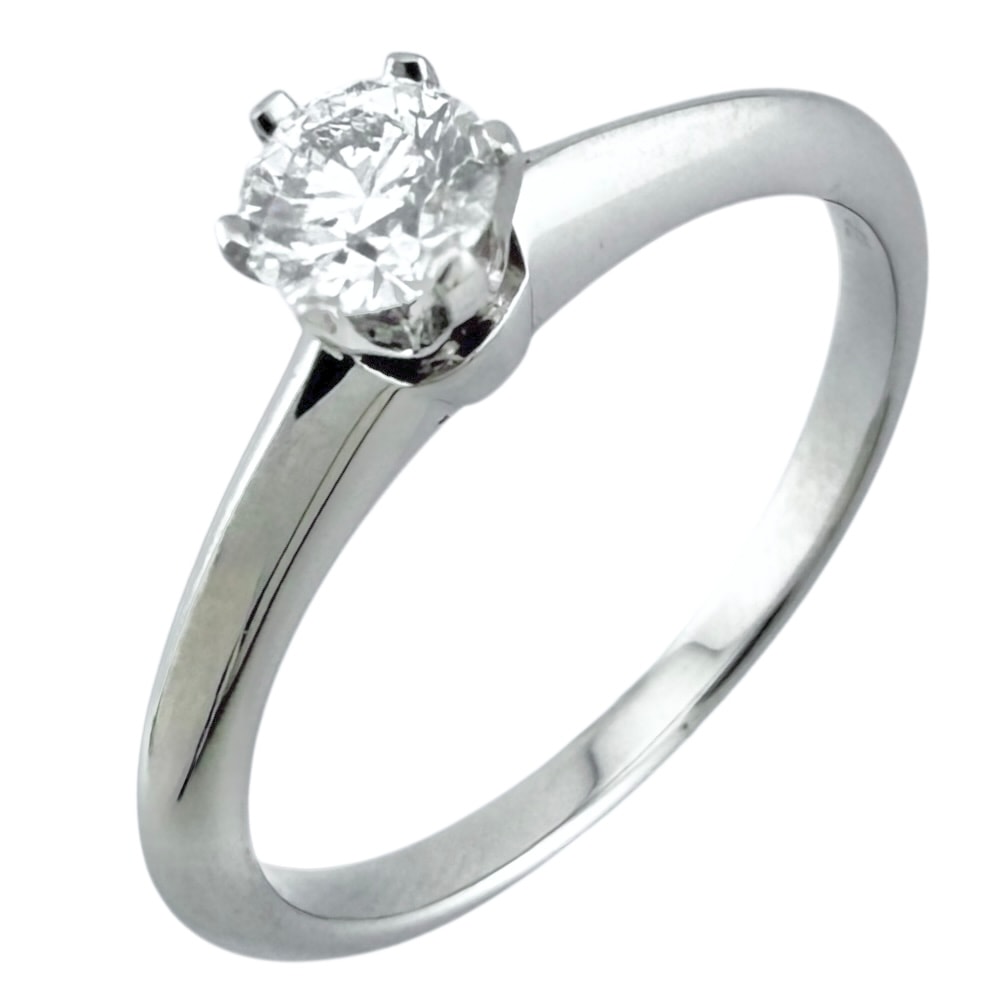 ティファニー ソリティア リング 指輪 11号 Pt950プラチナ ダイヤモンド レディース TIFFANY&Co. 中古