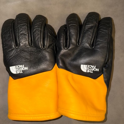 Supreme The North Face Leather Gloves "Yellow"