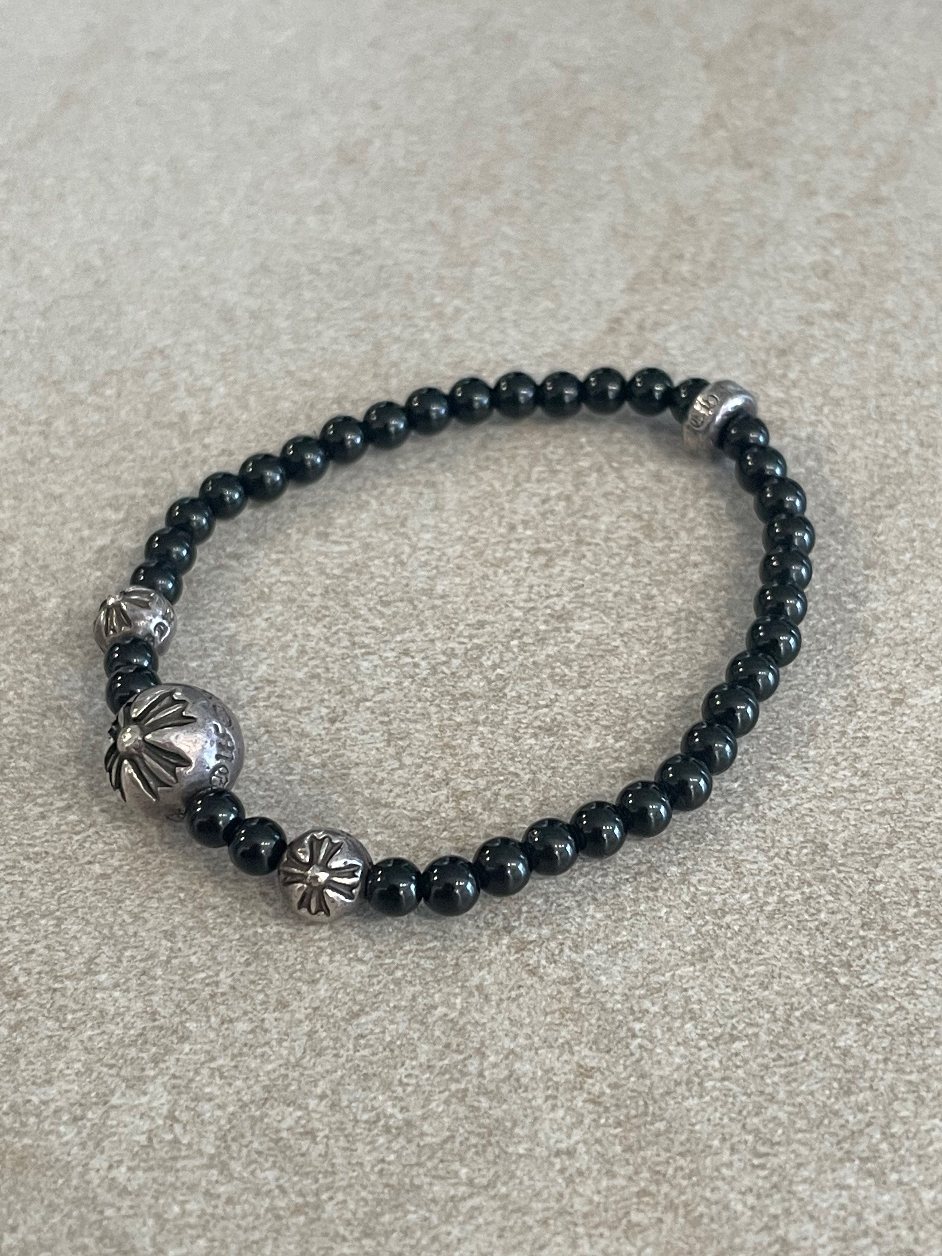 クロムハーツ BEAD ブレスレット 4mm ブラックコーラル