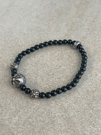 クロムハーツ BEAD ブレスレット 4mm ブラックコーラル