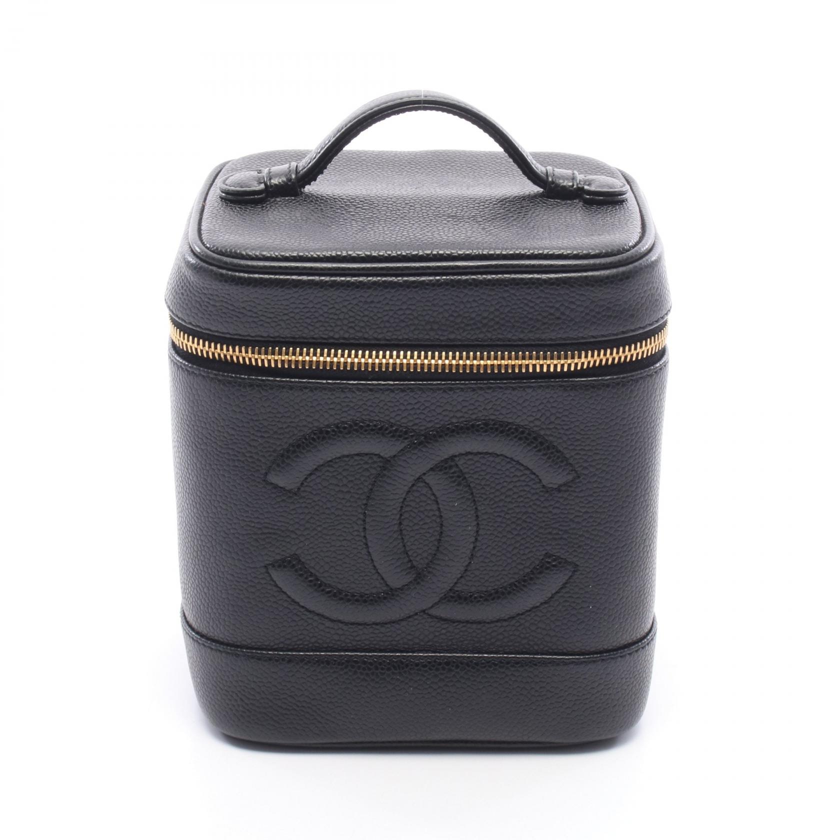シャネル CHANEL ココマーク ハンドバッグ バッグ キャビアスキン(グレインドカーフ) レディース ブラック系 A01998 【中古】