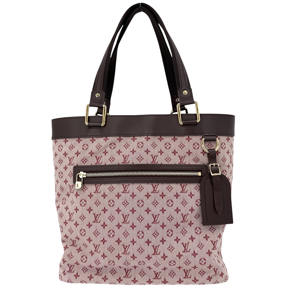 LOUIS VUITTON ルイヴィトン トートバッグ ルシーユGM ハンドバッグ 肩掛け M92677 モノグラムミニキャンバス ピンク系 ゴールド金具 レディース【中古品】