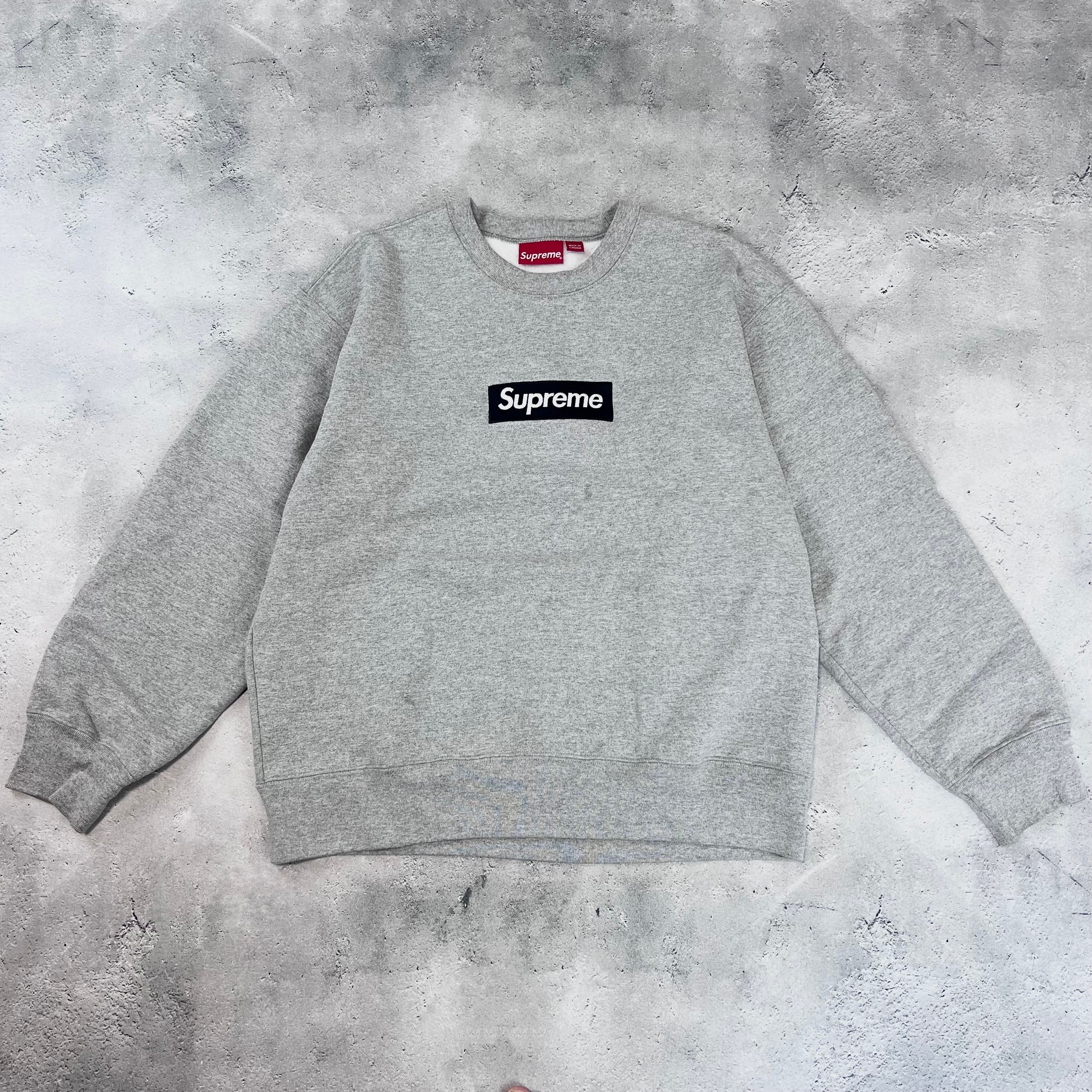 Supreme Box Logo Crewneck "Heather Grey" (22FW)