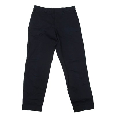 DRIES VAN NOTEN ドリスヴァンノッテン パンツ ダブル仕立て コットン パンツ ネイビー系 46【中古】