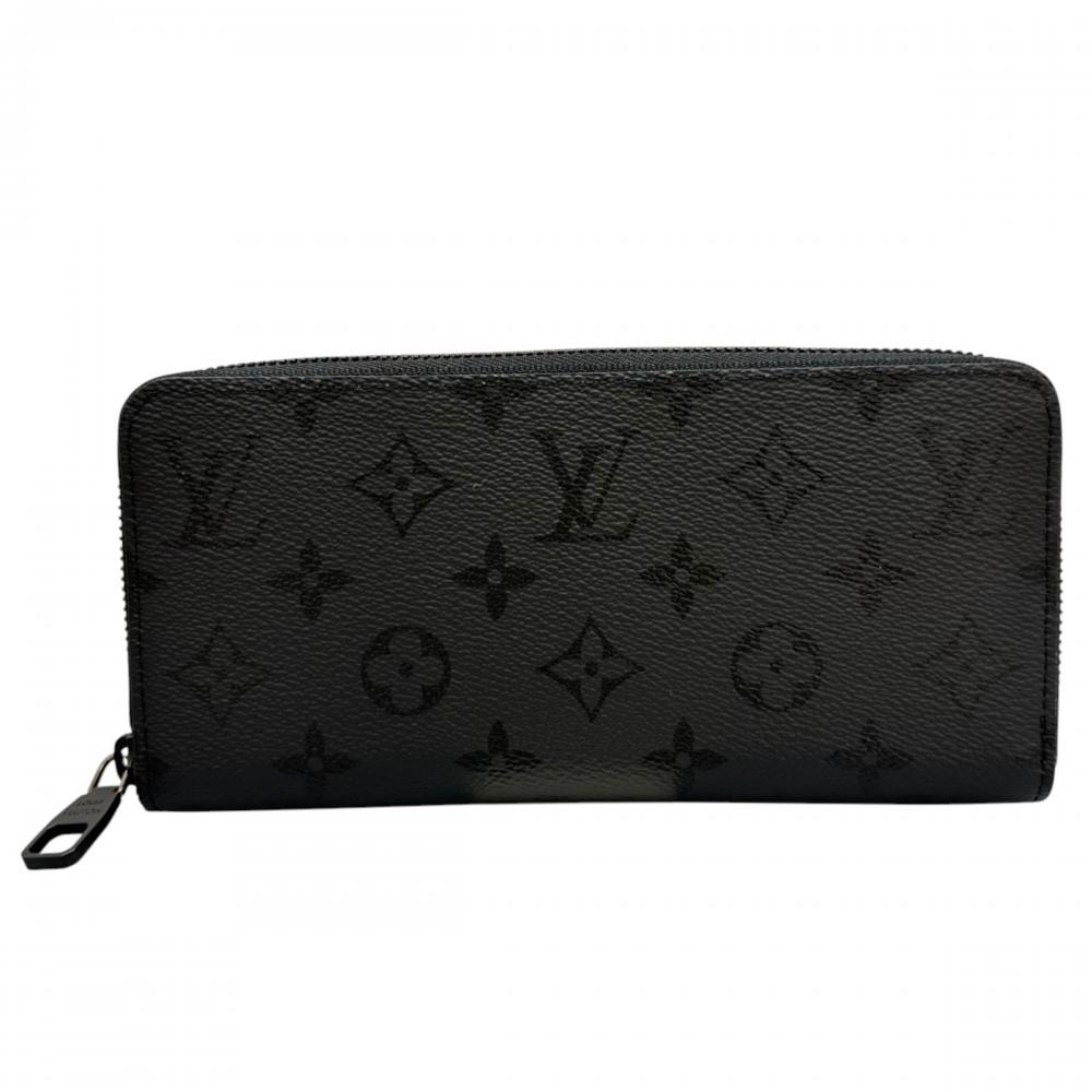 LOUIS VUITTON ルイヴィトン 長財布 ジッピー・ウォレット ホリゾンタル ラウンドファスナー M28048 レザー  モノグラム・ミッドナイト キャンバス   ブラック 黒 ブラック金具 メンズ 約420g 美品【中古品】