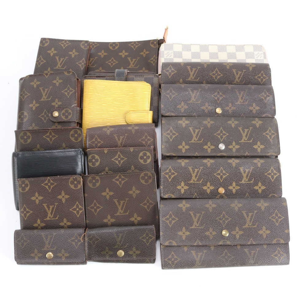 ルイヴィトン モノグラム長財布 レザー×コーティングキャンバス