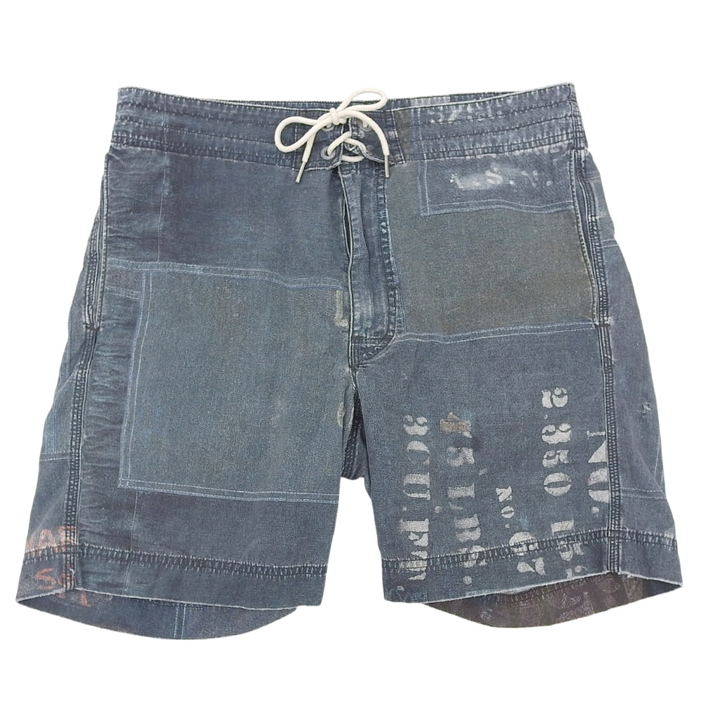 ダブルアールエル インディゴ コットン ハーフパンツ ショーツ ボトムス メンズ ブルー 32 32