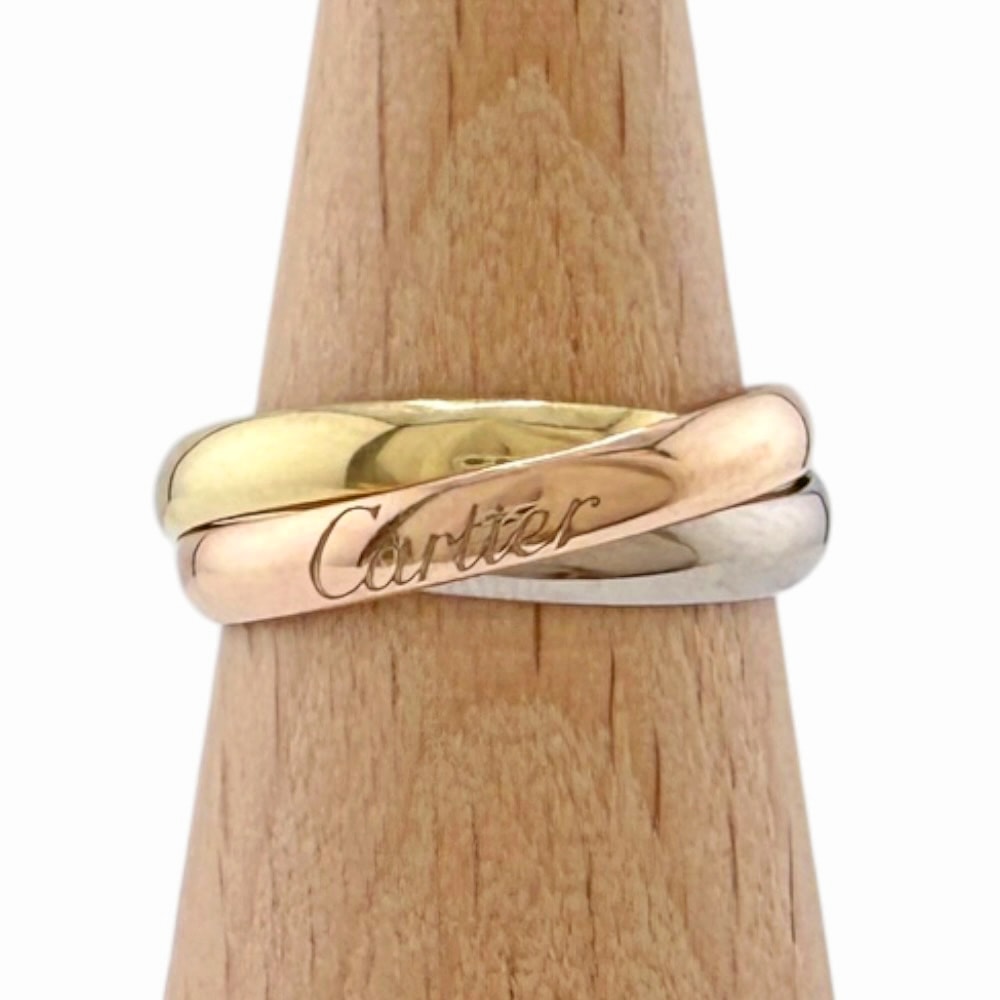 カルティエ トリニティ リング 指輪 8号 18金 K18イエローゴールド レディース CARTIER 中古