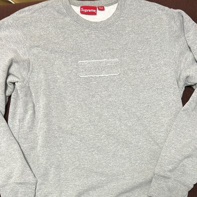 Supreme Cutout Logo Crewneck "Grey"